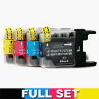 Brother LC73/75/77XL Bundle 4 Ink cartridges B/C/M/Y Compatible